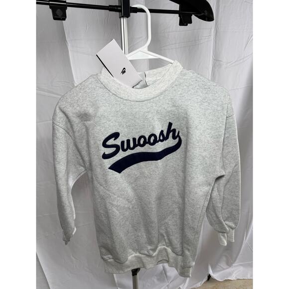 NWT Kids Nike "Swoosh" Crewneck Sweatshirt Size Small - Picture 1 of 3